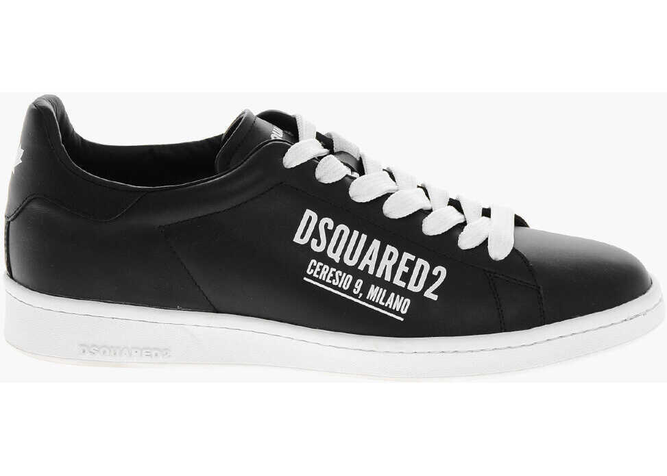 Sneakers DSQUARED2 Leather Ceresio 9 Sneakers With Printed Logo Black Barbati (BM 19254134) 3