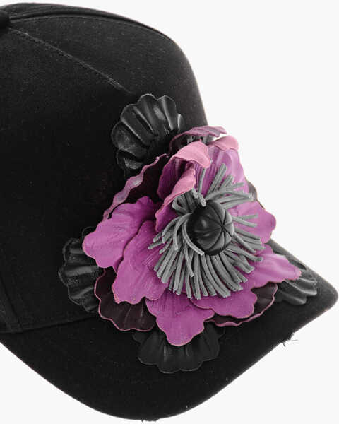 Sepci DSQUARED2 Solid-Color Baseball Cap With Floral Appliqu Black Femei (BM 19254140) 3