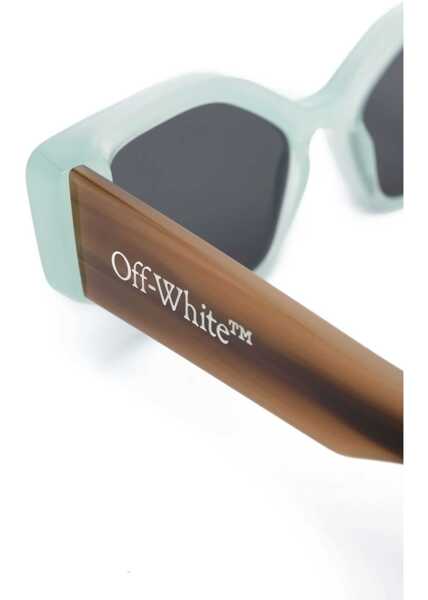 Ochelari de soare Off-White Cat-Eye Memphis Sunglasses With Marble-Effect Rods Green Femei (BM 19254149) 3