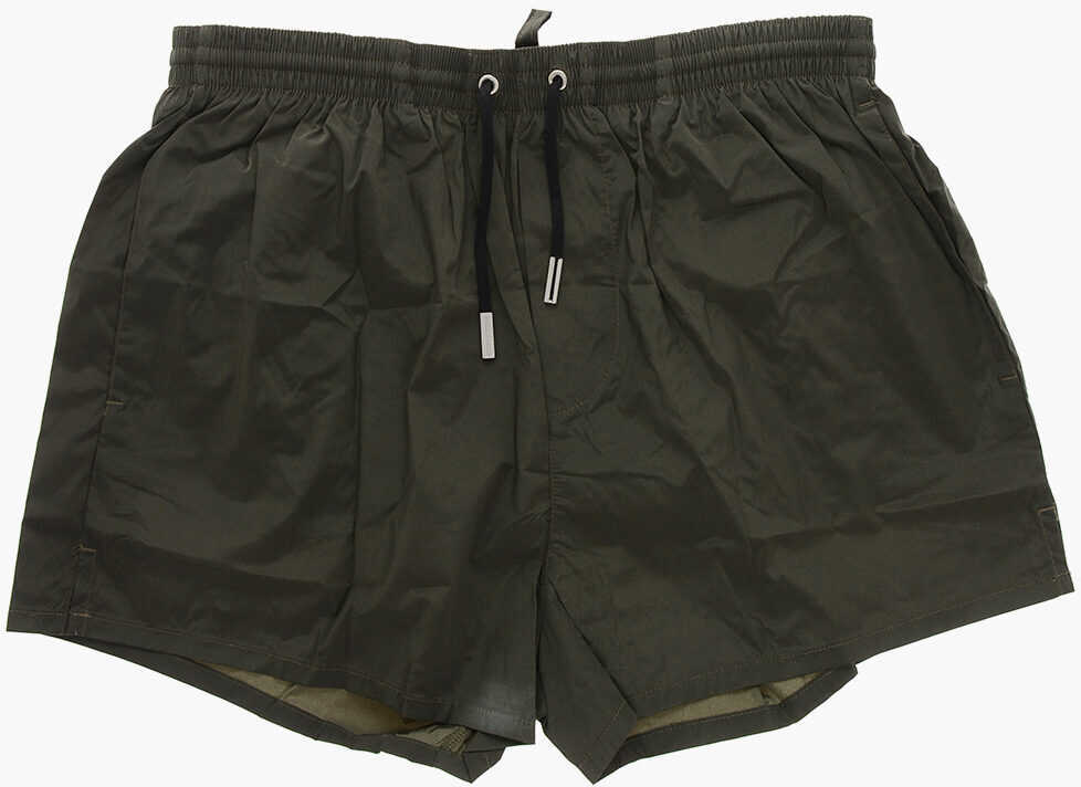 Bermude DSQUARED2 Stretch Nylon Swimshorts Military Green Barbati (BM 19254260) 1