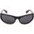 Off-White Solid Color Napoli Sunglasses With Oval Lenses Black