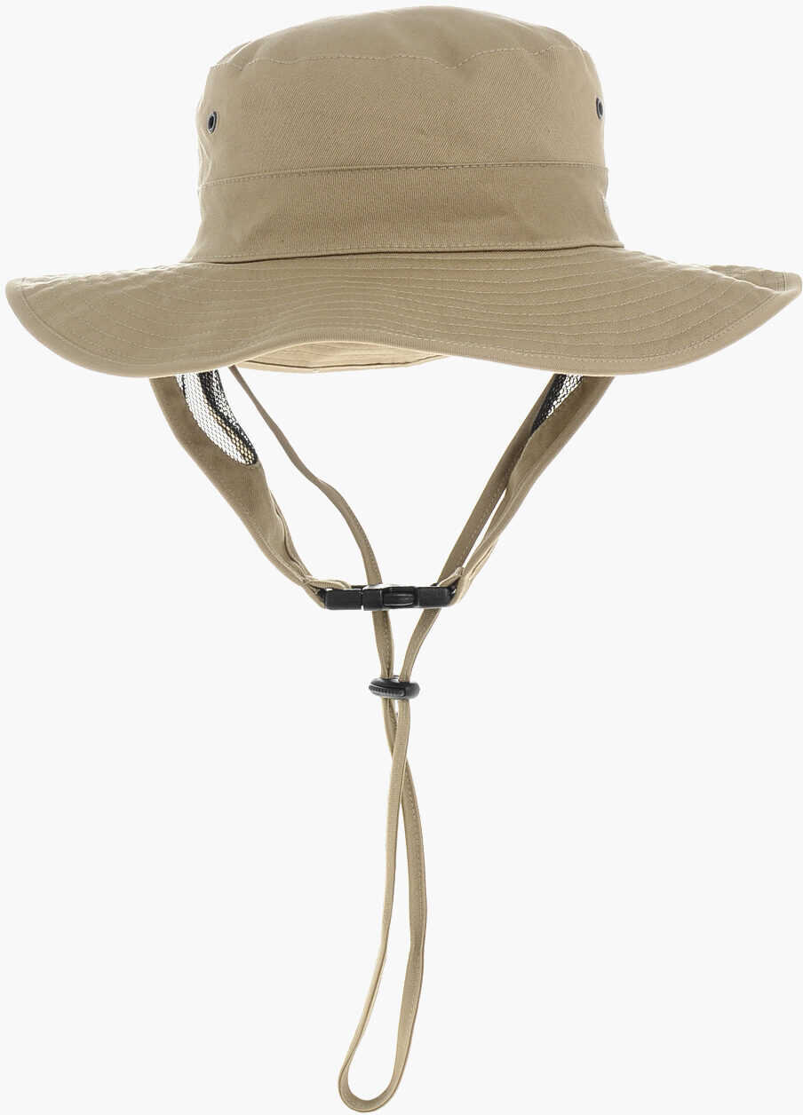 Caciuli DSQUARED2 Cotton Gabardine Bucket Hat With Drawstring Beige Barbati (BM 19254266) 3