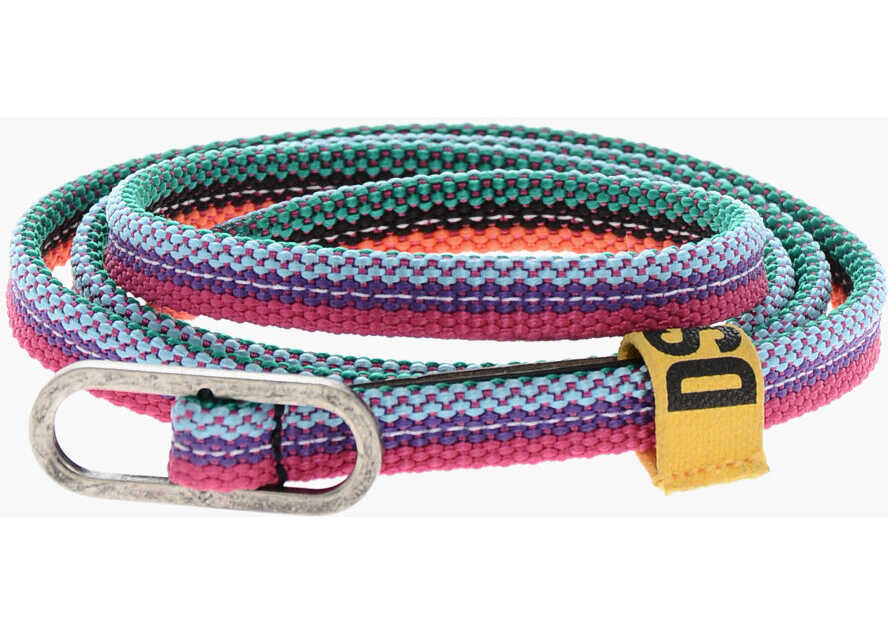 Curele DSQUARED2 Fabric Touch Of Color Belt With Silver-Tone Buckle 10Mm Multicolor Barbati (BM 19254275) 1
