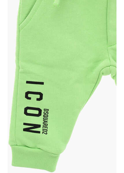 Pantaloni de trening DSQUARED2 Icon Brushed Cotton Joggers With Printed Logo Green Baieti (BM 19254281) 2