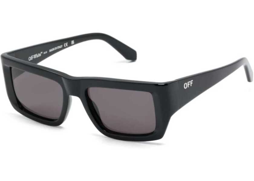 Ochelari de soare Off-White Squared Prescott Sunglasses With Logoed Rods Black Femei (BM 19254290) 4