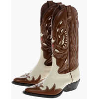 Cizme casual Two-Tone Brushed Leather Cowboy Western Boots Barbati