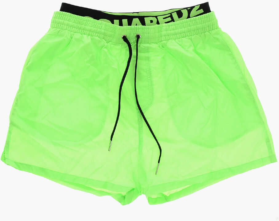 Bermude DSQUARED2 Swimshorts With Double Elastic Waistband Green Barbati (BM 19254311) 1