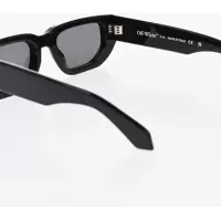 Ochelari de soare Dama - Ochelari de soare Off-White Solid Color Greeley Rectangular Sunglasses Black Femei (BM 19254314) - B-mall.ro