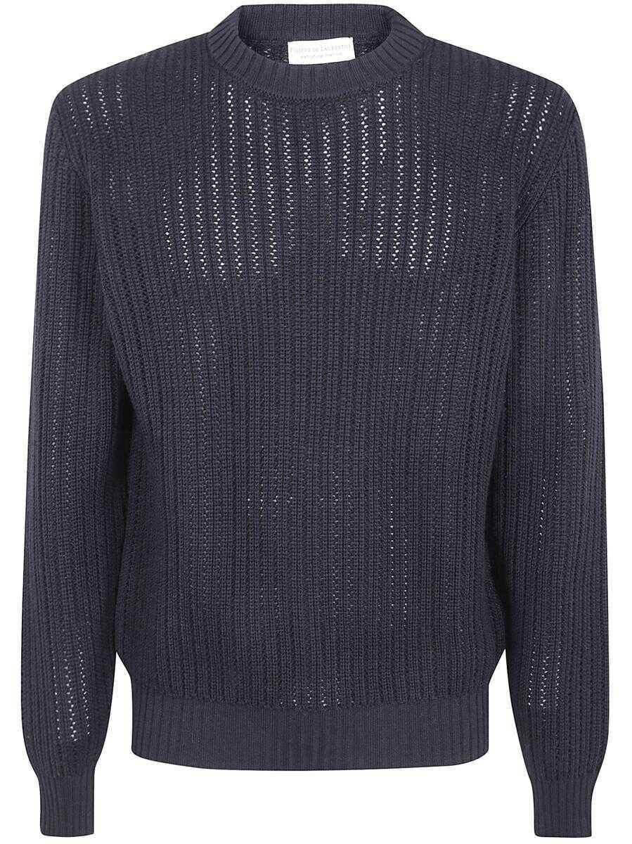 Pulovere FILIPPO DE LAURENTIIS Filippo De Laurentiis Crew Neck Sweater Clothing Black Barbati (BM 19254426) 1