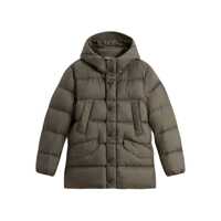 Geci de iarna Woolrich Olive Green Short Down Jacket Barbati