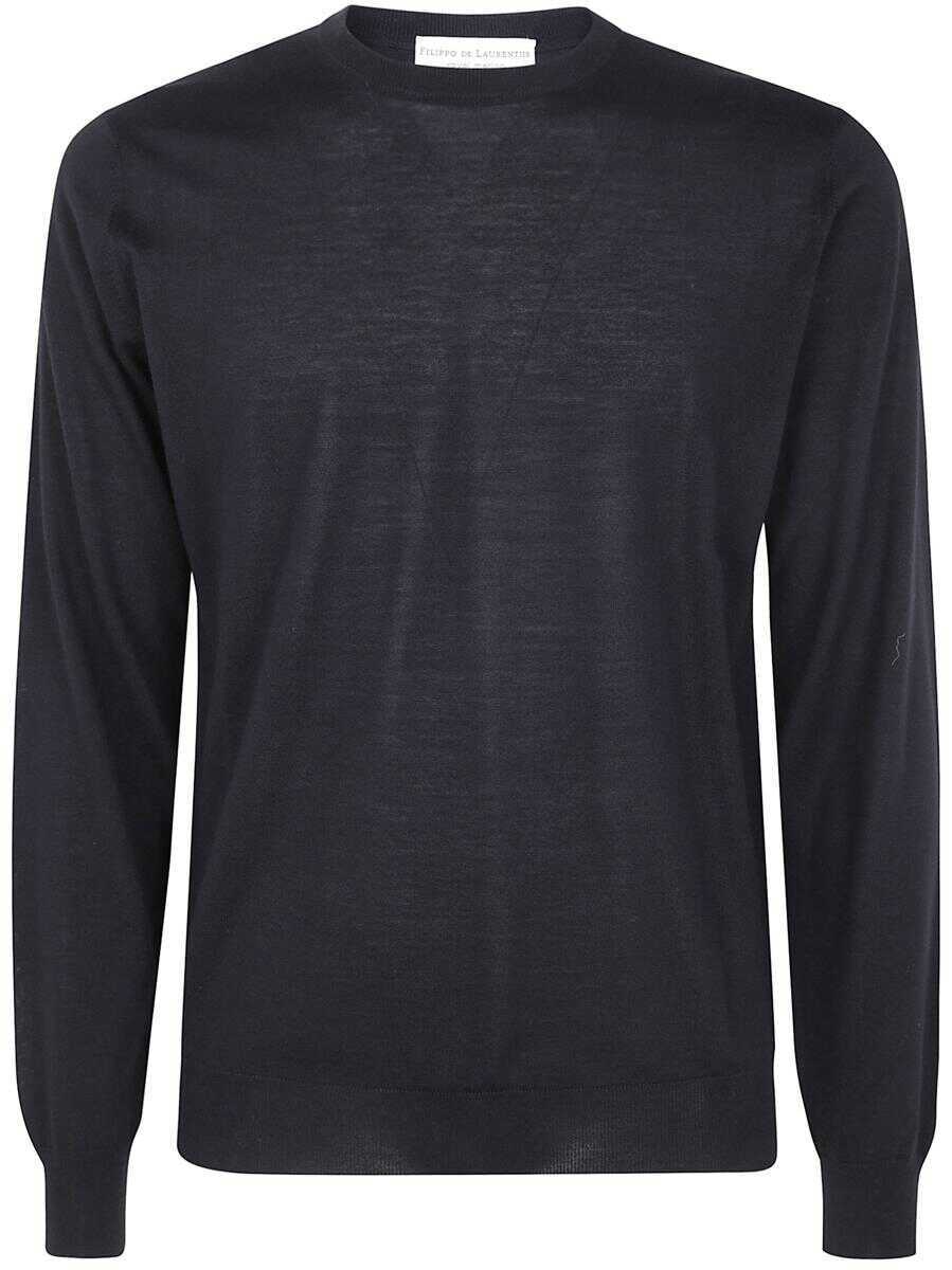 Pulovere FILIPPO DE LAURENTIIS Filippo De Laurentiis Crew Neck Sweater Clothing Black Barbati (BM 19254507) 1