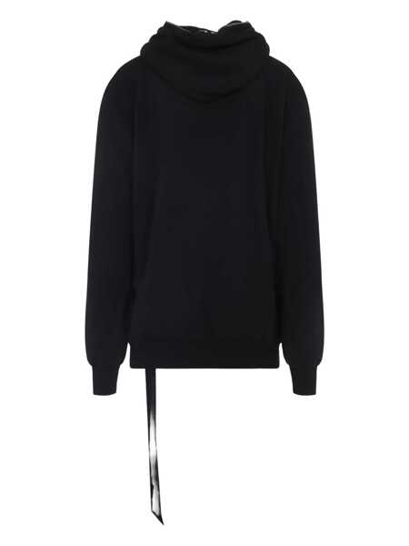Bluze de trening Rick Owens Black Hoodie With Kangaroo Pocket On The Front In Cotton Man Black Barbati (BM 19254714) 2