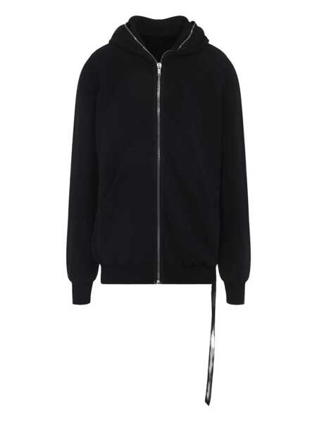 Bluze de trening Rick Owens Black Hoodie With Kangaroo Pocket On The Front In Cotton Man Black Barbati (BM 19254714) 3