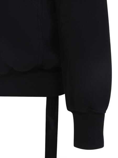 Bluze de trening Rick Owens Black Hoodie With Kangaroo Pocket On The Front In Cotton Man Black Barbati (BM 19254714) 4