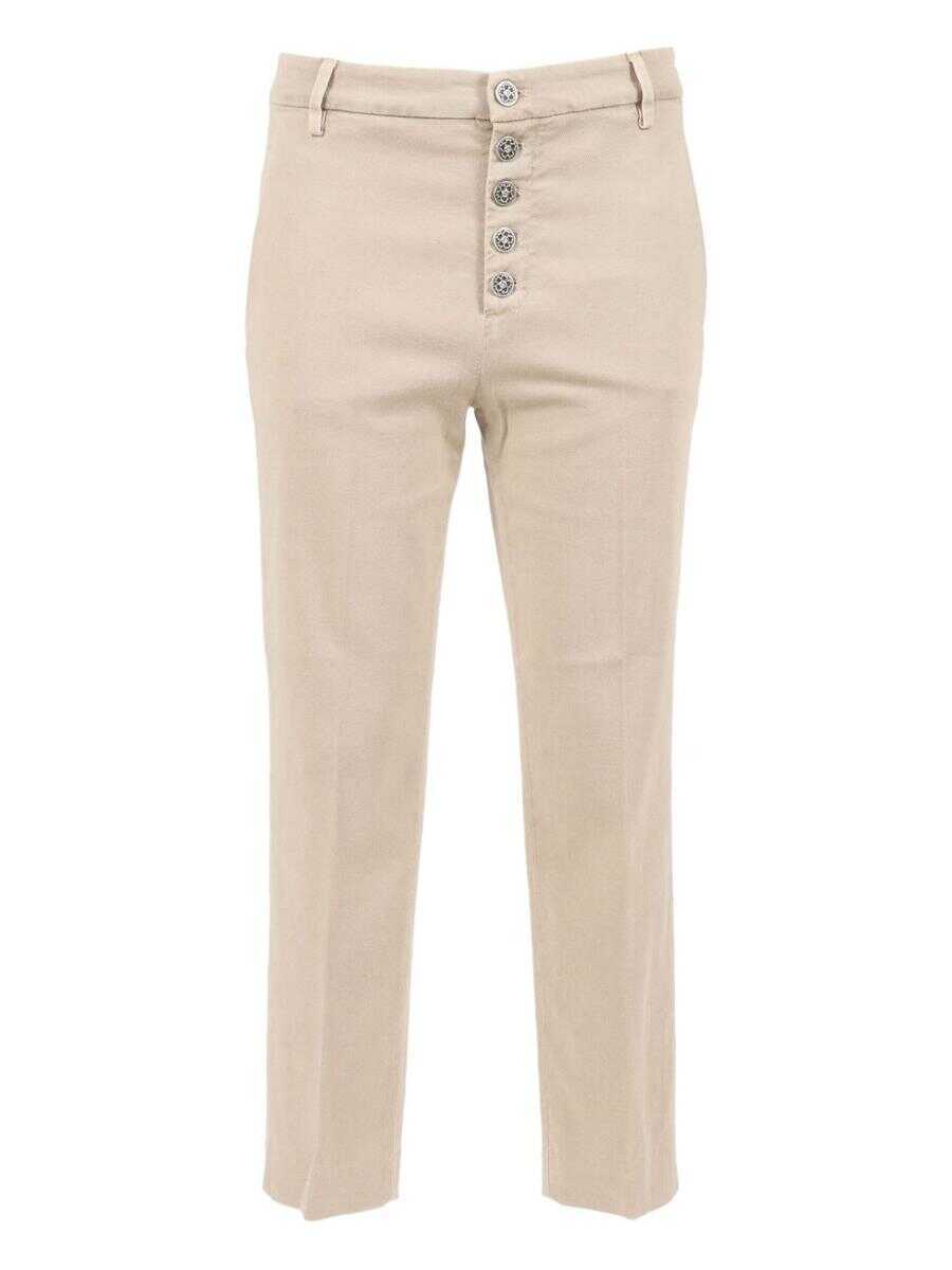 Pantaloni casual Dondup Dondup Beige Nima Pants In Cotton Beige Femei (BM 19254921) 1