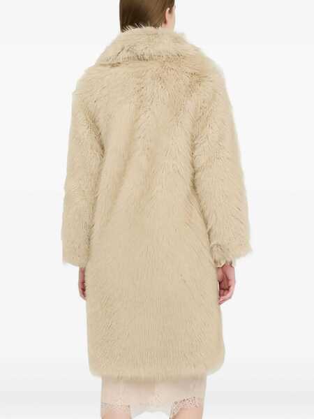 Paltoane Liu Jo Liu Jo Beige Coat Featuring A Faux-Fur Effect Beige Femei (BM 19255365) 2