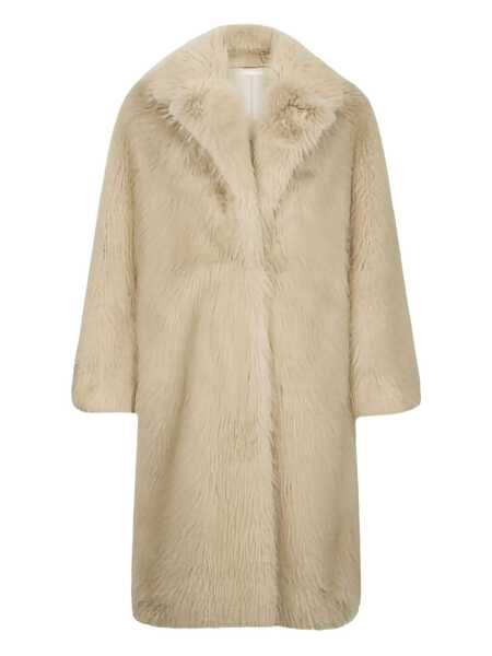 Paltoane Liu Jo Liu Jo Beige Coat Featuring A Faux-Fur Effect Beige Femei (BM 19255365) 1