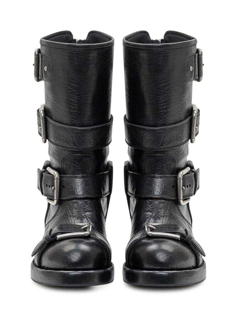 Bocanci Dolce & Gabbana Dolce & Gabbana Dolce & Gabbana Black Leather Horse Boots Black Femei (BM 19255443) 2