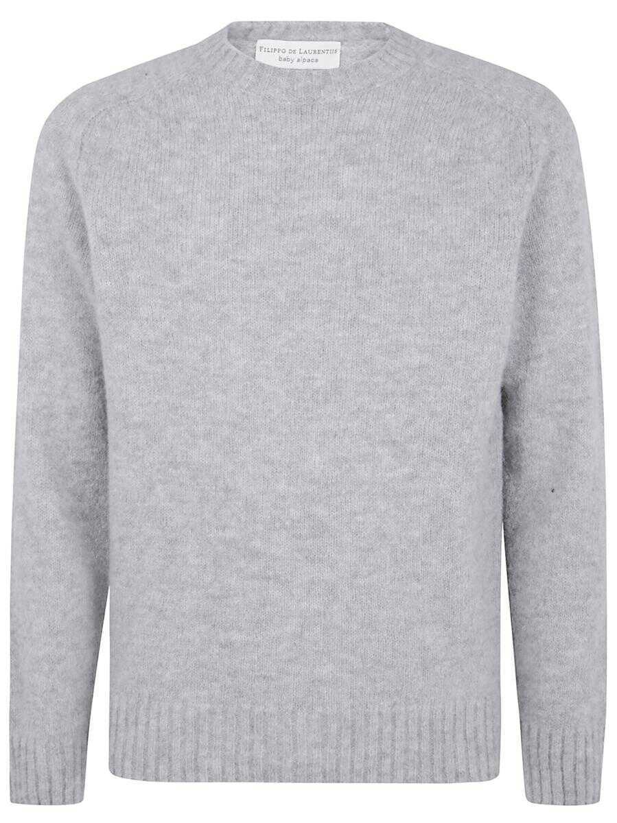 Pulovere FILIPPO DE LAURENTIIS Filippo De Laurentiis Raglan Sleeves Round Neck Sweater Clothing WHITE Barbati (BM 19255524) 1