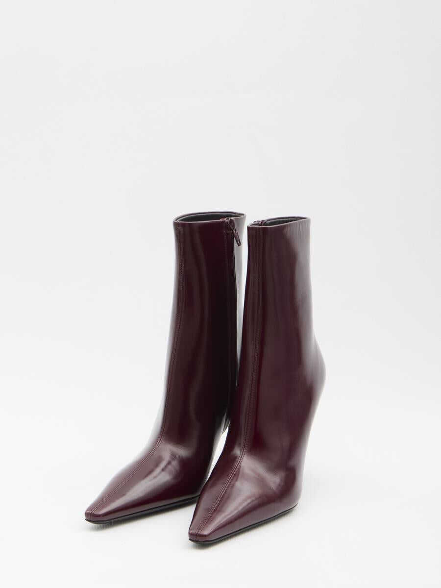 Bocanci Saint Laurent Ashley Ankle Boots Red Femei (BM 19255695) 2