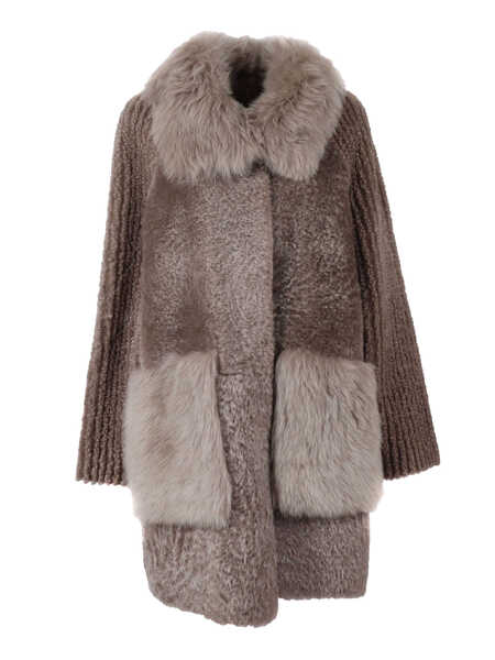 Paltoane Diego M SHEEPSKIN COAT Gray Femei (BM 19255842) 1