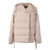 Diego M DOWN JACKET WITH KNITTED DETAILS AND EMBROIDERY Beige