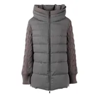 Geci de iarna DOWN JACKET WITH KNITTED SLEEVES AND EMBROIDERY Femei