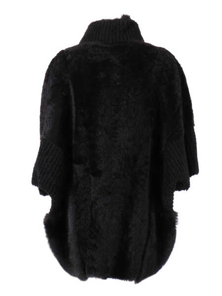 Paltoane Diego M SHEEPSKIN CAPE Black   Femei (BM 19255860) 2
