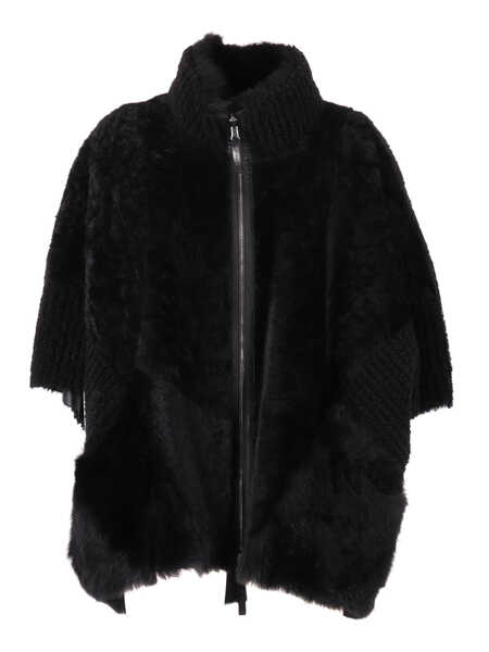 Paltoane Diego M SHEEPSKIN CAPE Black   Femei (BM 19255860) 1