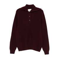 Pulovere Amaránto Burgundy Sweater With Collar Barbati
