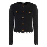 Geci Twinset Black Viscose Casual Jacket Femei