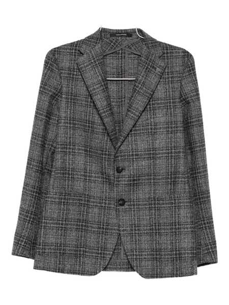 Sacouri Tagliatore Tagliatore Gray Checked Blazer In Virgin Wool GREY Barbati (BM 19255983) 1