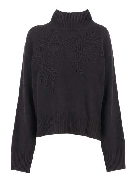 Pulovere Ermanno Scervino HIGH NECK SWEATER Black   Femei (BM 19256187) 1