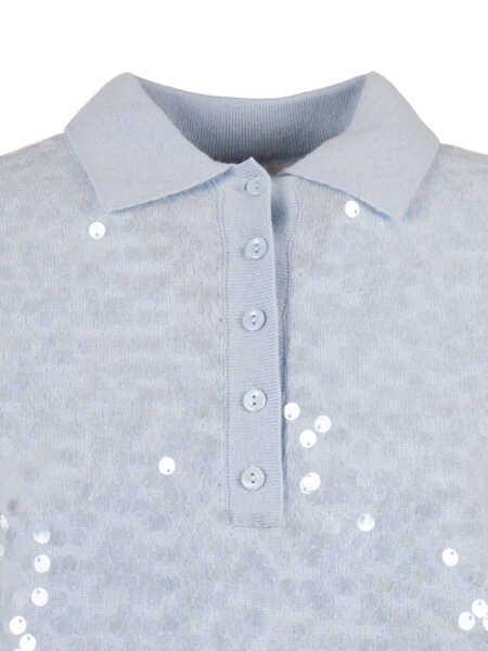 Tricouri Polo Ermanno Scervino POLO SWEATER Light Blue Femei (BM 19256208) 3