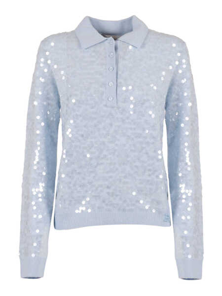 Tricouri Polo Ermanno Scervino POLO SWEATER Light Blue Femei (BM 19256208) 1