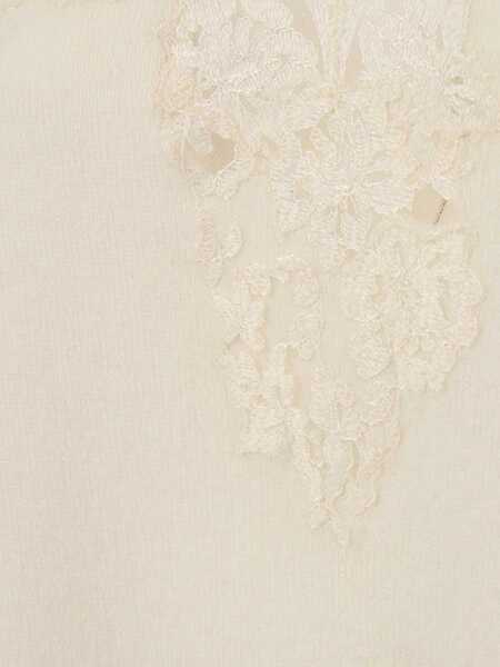 Pulovere Ermanno Scervino V NECK SWEATER Beige Femei (BM 19256223) 3