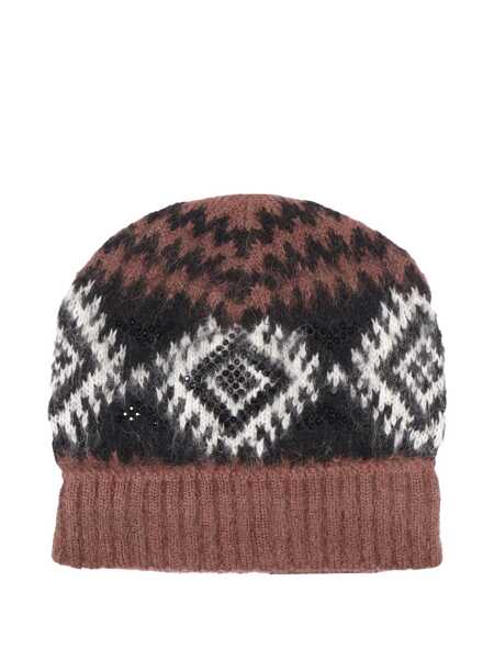 Caciuli Ermanno Scervino KNITTED BEANIE Brown Femei (BM 19256262) 1