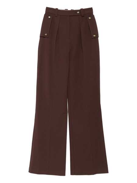 Pantaloni casual Elisabetta Franchi Elisabetta Franchi Palazzo Pants BROWN Femei (BM 19256409) 1
