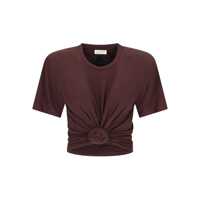 Tricouri Magda Butrym Cropped T-Shirt Clothing Femei