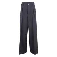Pantaloni casual Ibrigu Wide Leg Wool Trousers Clothing Femei