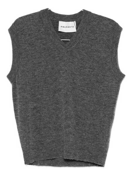 Pulovere AMARANTO Amarnto V-Neck Sleeveless Sweater GREY Barbati (BM 19257162) 1
