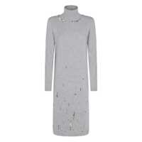 Rochii Fabiana Filippi Dark Grey Wool Dress Femei