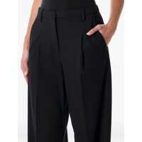 Pantaloni casual BY MALENE BIRGER Dama - Pantaloni casual BY MALENE BIRGER By Malene Birger Elsa Black High-Waisted Wide-Leg Trousers Black Femei (BM 19257582) - B-mall.ro