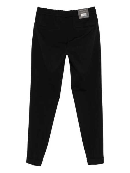 Pantaloni MICHAEL COAL Michael Coal Black Trousers With Drawstring Black Barbati (BM 19257750) 2