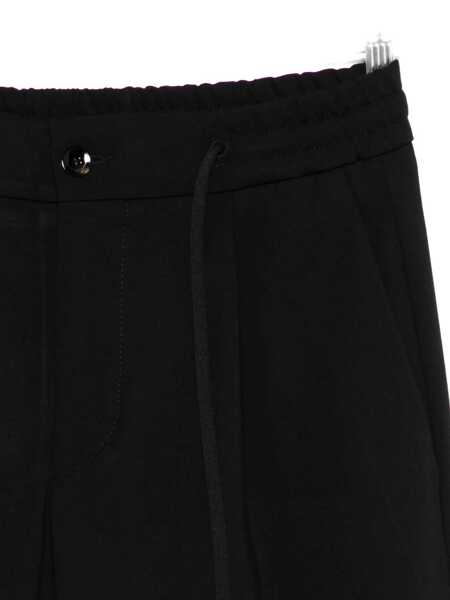 Pantaloni MICHAEL COAL Michael Coal Black Trousers With Drawstring Black Barbati (BM 19257750) 3