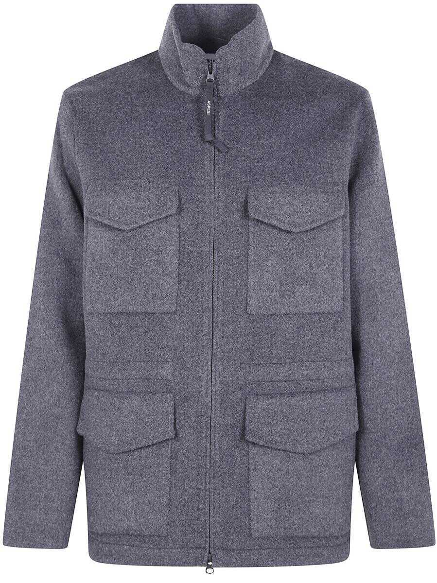 Geci Aspesi Aspesi Nelson Jacket Clothing GREY Barbati (BM 19257801) 1