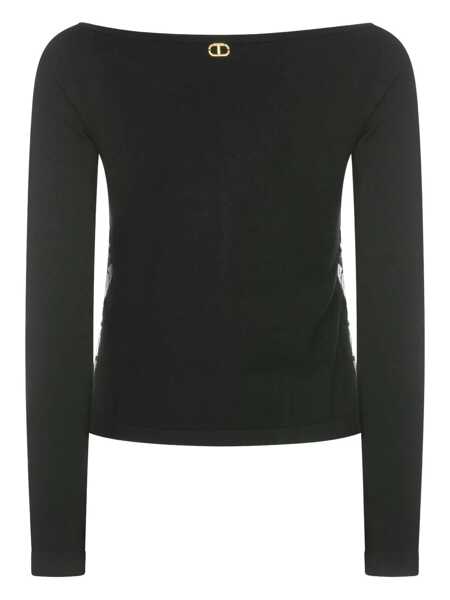 Topuri TWINSET Twinset Black Top Black Femei (BM 19257816) 2