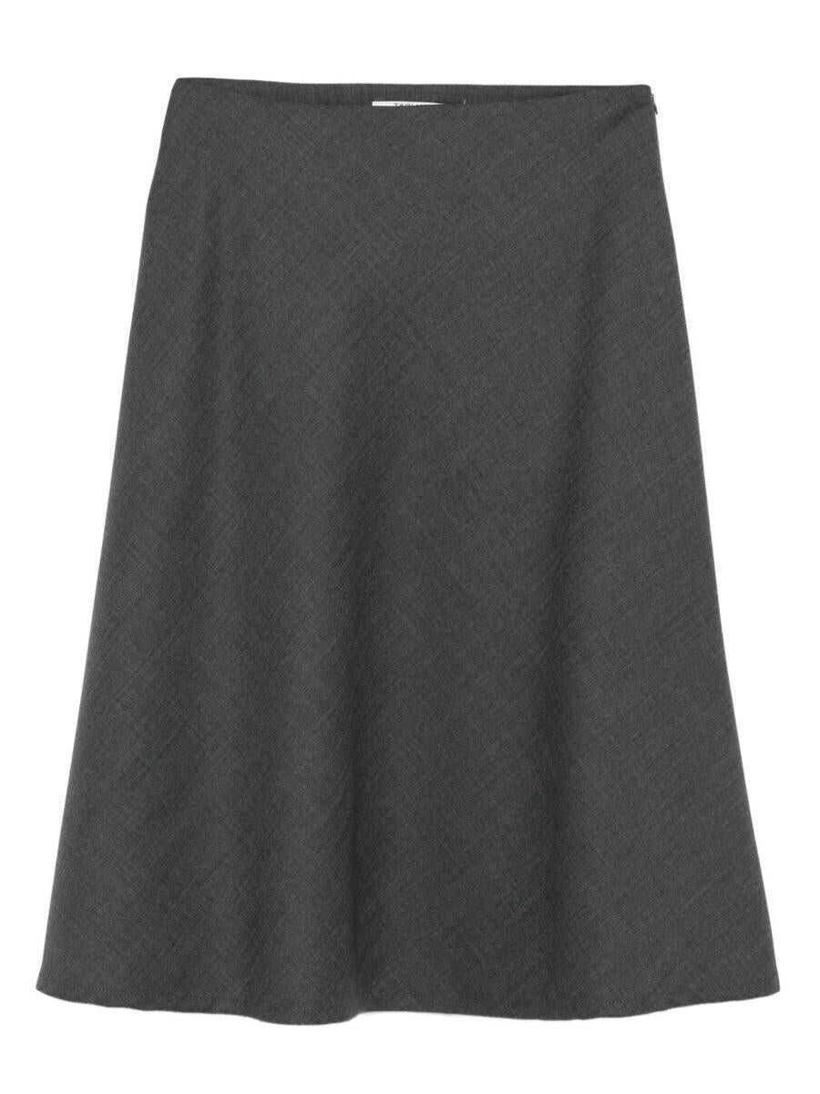 Fuste Tagliatore Tagliatore A-Line Midi Skirt In Grey Wool GREY Femei (BM 19257837) 1