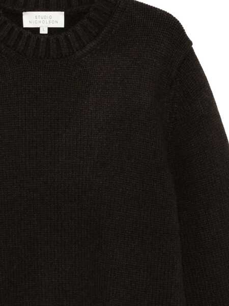 Pulovere STUDIO NICHOLSON Studio Nicholson Cree Yak And Merino Wool Knit Sweater ESPRESSO BROWN Barbati (BM 19257945) 3