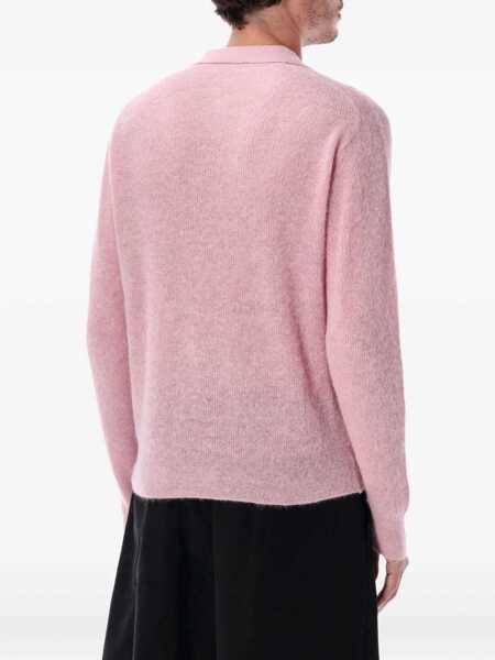 Tricouri Polo AURALEE Auralee Baby Suri Alpaca Sheer Knit Skipper Polo PINK Barbati (BM 19257999) 2